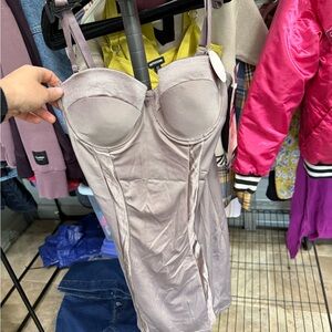 Women's Marilyn Monroe Grey Strapless Control Slip M